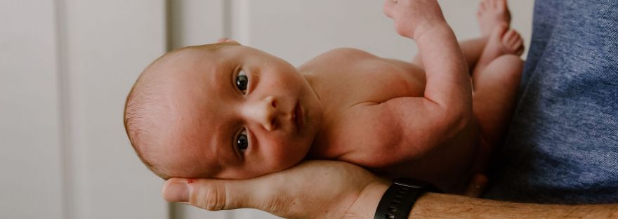 Baby Oliver after arriving home